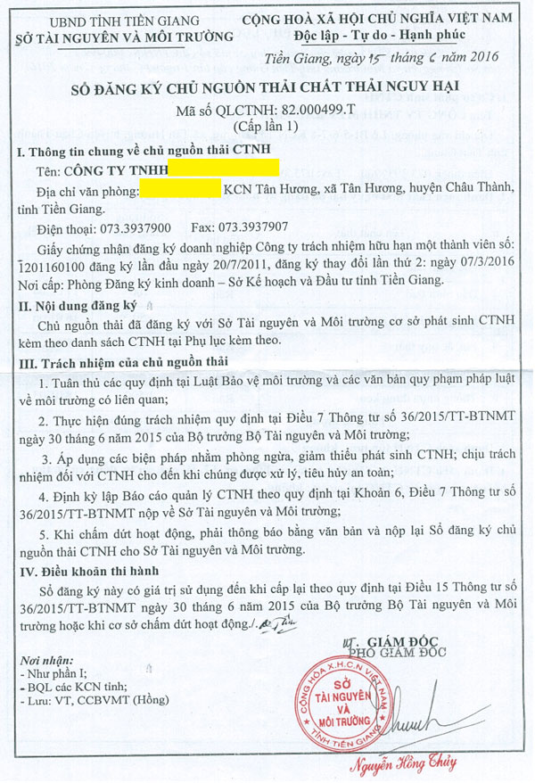 Xin giấy phép xử lý chất thải nguy hại tại Bộ tài nguyên và môi trường Xin giấy phép xử lý chất thải nguy hại tại Bộ tài nguyên và môi trường